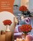 10 Pcs Artificial Silk Rose Flowers with Long Stems(Burnt Orange)
